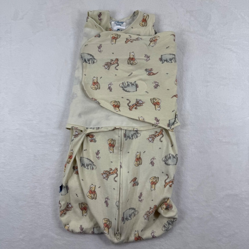 Disney Baby HALO SleepSack Swaddle 3-6M Winnie the Pooh Tigger Cotton Cream READ